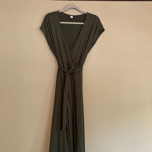 Old Navy Olive Wrap Dress